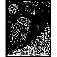 Трафарет JELLYFISH к коллекции SONGS OF THE SEA 20х25 см, KSTD140