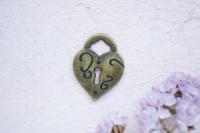 Металлическое украшение "Locks" - Замки от Stamperia, SBA283, сердце бронза, 1 шт