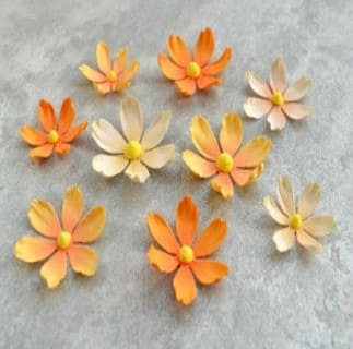 Набор цветов 2 к коллекции "SunFlowers" от ScrapAndMe из ткани, 9 элементов, от Ваниной Оксаны