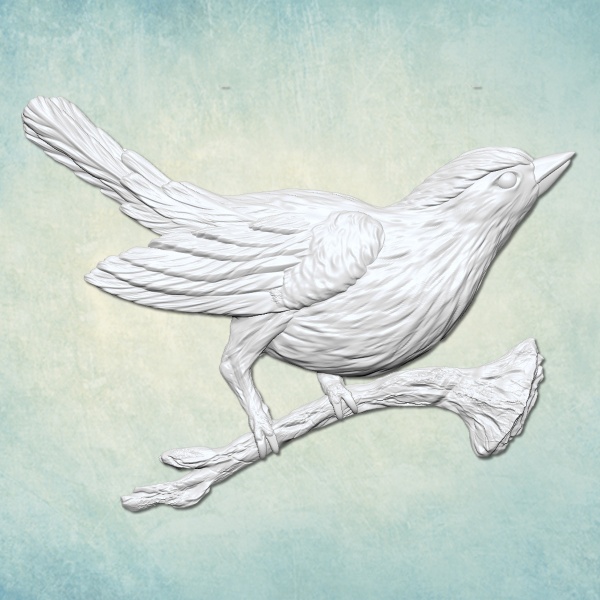 Молд "Птица на ветке" (M) от Art-Prosvet