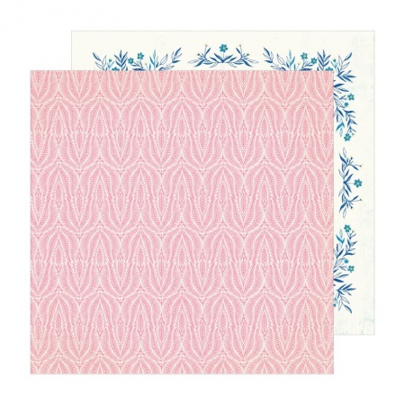 Лист двусторонней бумаги Coral, Коллекция SunnyDays от Crate Paper, 30,5х30,5