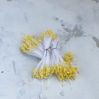 Тычинки матовые 1 мм, желтые 100шт, индивидуальная разработка Pastel Flowers