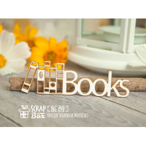 Чипборд надпись "Books" Hi-191, от ScrapBox