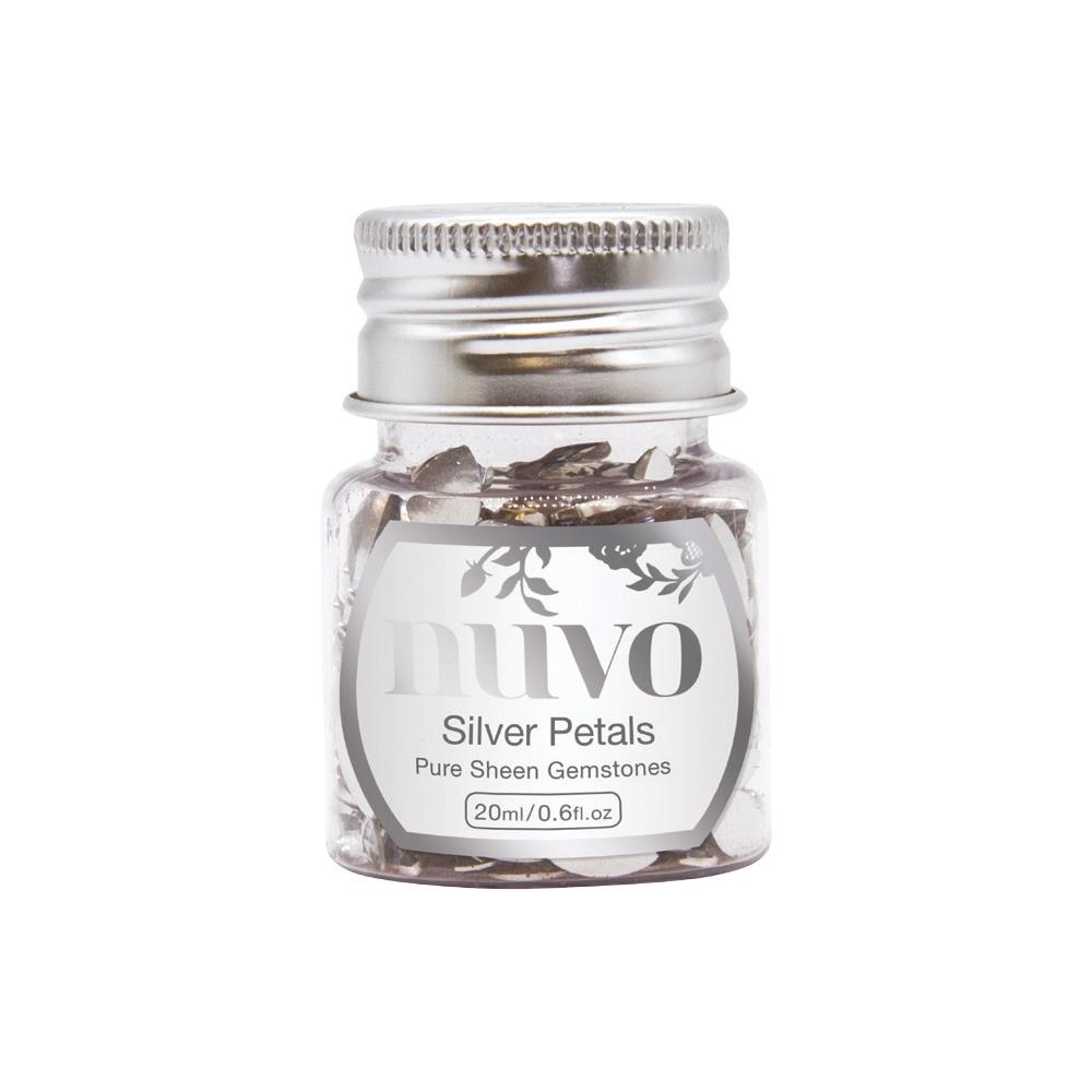 Декоративные драгоценные камешки Nuvo Pure Sheen Gemstones  - Цвет Silver Petals