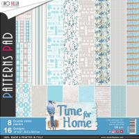Набор двусторонней бумаги "Time for Home" от Ciao Bella. Фоны. 30х30 см, 8 листов, 190 г/м