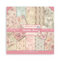 ПРЕДЗАКАЗ! Набор двусторонней бумаги Shabby Rose от Stamperia, 10 листов 20,3x20,3, SBBS107