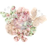Набор цветов и бабочек к коллекции "Misty Rose" от Prima Marketing