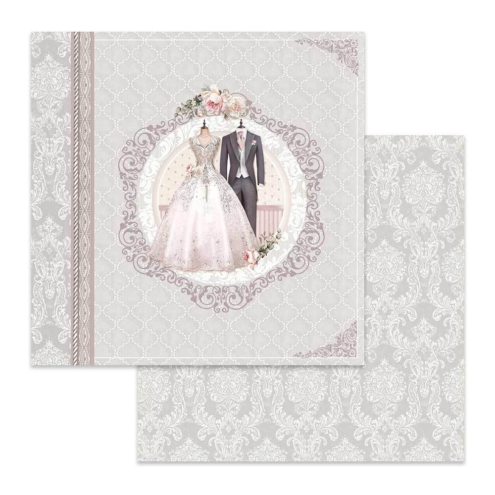 Лист двусторонней бумаги к коллекции Wedding Ceremony, 30,5х30,5 см, от Stamperia, SBB627