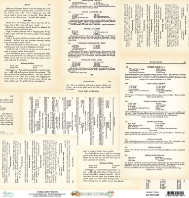 Набор двусторонней бумаги Nana's Kitchen, 12 листов 30,5х30,5 см, 240 г/м, от Mintay Papers