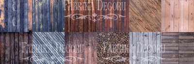 Набор скрапбумаги Wood natural 30,5x30,5 см 12 листов, от Fabrika Decoru