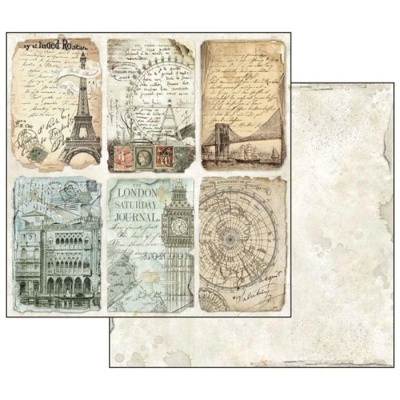 Набор двусторонней бумаги "Around the world" от Stamperia, 10 листов 30,5x30,5, SBBL28
