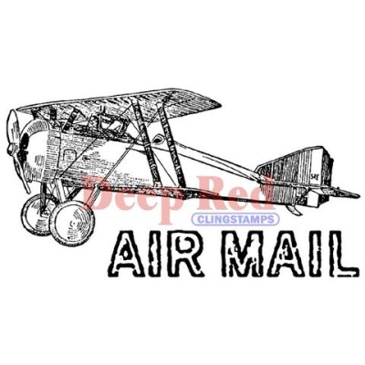 Резиновый штамп «Vintage Air Mail» от Deep red stamps