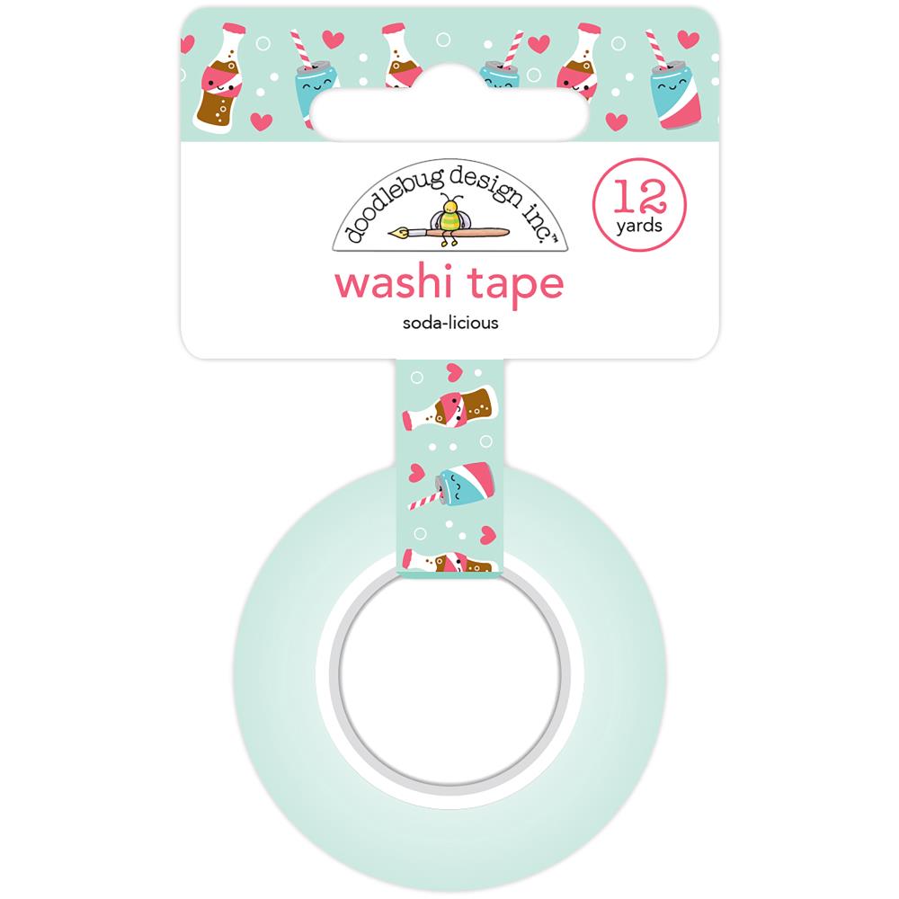 Декоративный скотч Doodlebug Washi Tape - Soda-Licious, Bar-B-Cute