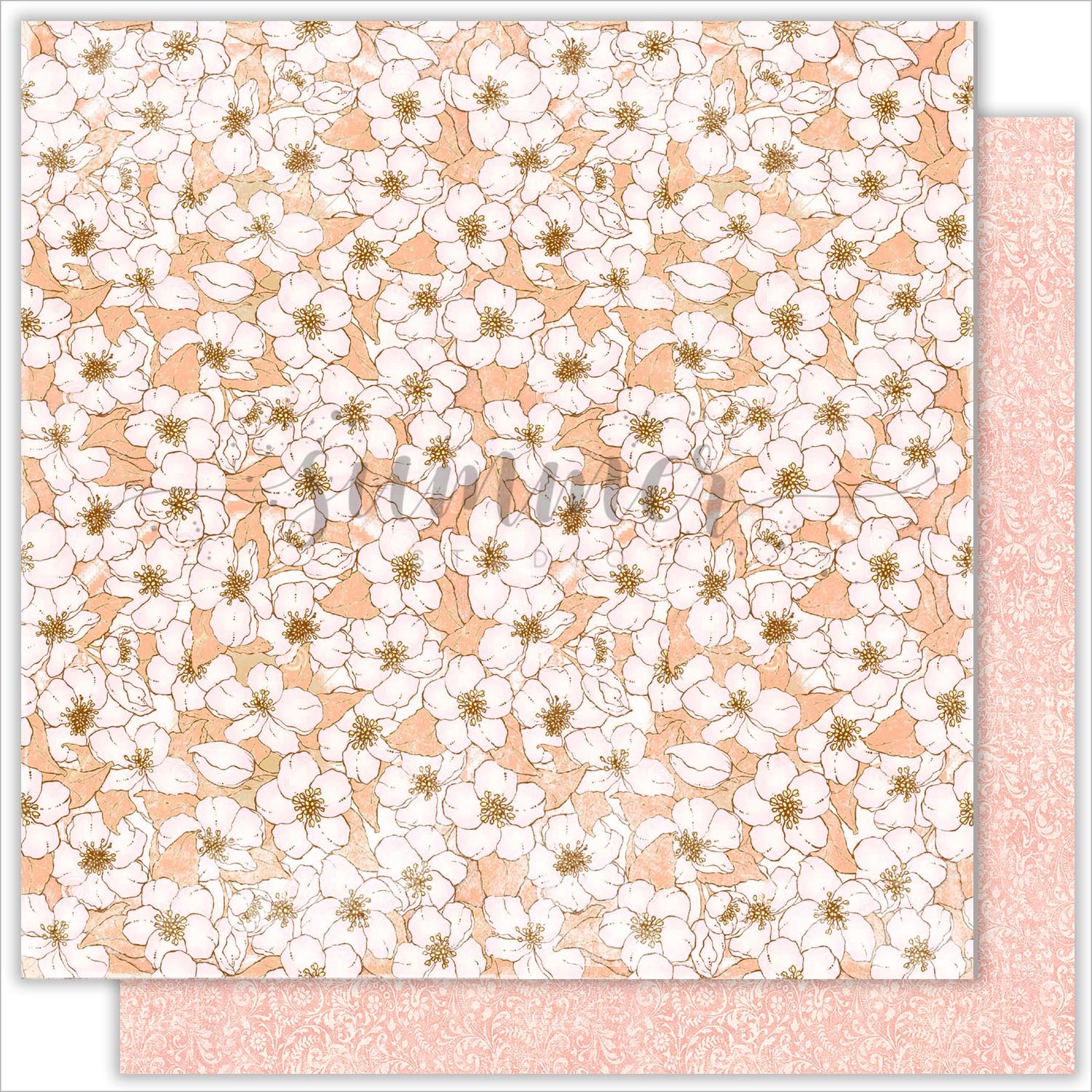 Лист двусторонней бумаги "World of flowers" 30,5х30,5 см (190 г/м), коллекция "Fairy Garden", от Summer Studio