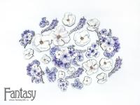Тканевые высечки Fantasy на картоне 1,5 мм "Сиреневый туман 3" в наборе 26 шт