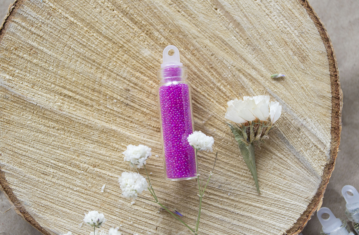 Микробисер в бутылочке, цвет лиловый, 5 г
