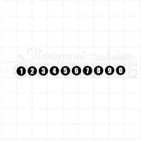 Фотополимерный штамп "Набор цифр" 8 гориз., от Питерского Скрапклуба