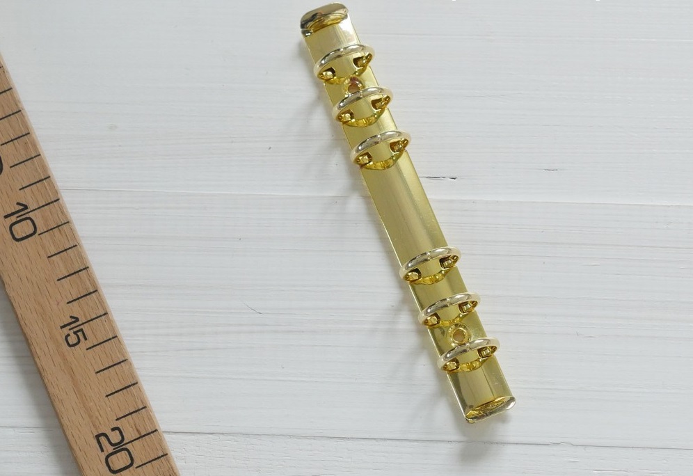 Кольцевой механизм А6 (18 см) на 6 отверстий, внутренний диаметр колец 2,5см, цвет: Золото