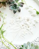 Набор цветов ручной работы The TEA Garden Свадьба белая палитра, 17 шт