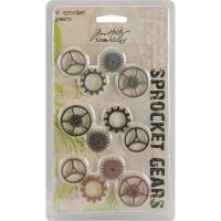 Набор металлических шестеренок "Sprocket Gears" от Tim Holtz, 12 шт