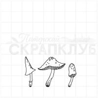 Фотополимерный ШТАМП МУХОМОРЧИКИ, от Питерского СкрапКлуба
