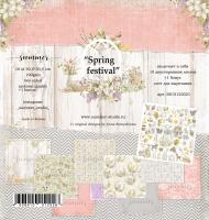 Набор двусторонней бумаги Spring festival (10 листов +1 бонус), 190гр, 30,5*30,5см, SS15122021, от Summer Studio