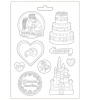 Молд Castle and cakeg А4 к коллекции "Sleeping Beauty" от Stamperia, K3PTA499