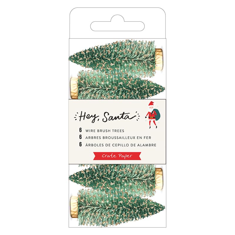 Декоративная елочка "Hey, Santa! Wire Brush Tree" от Crate Paper, 1 шт