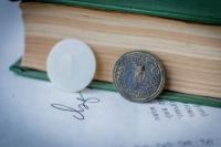 Миниатюра для творчества пластик Монета "Дамблдор" малая. Высота 3,3 см, глубина 0,2 см. Без окраски, Лисья нора