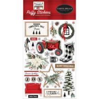 Паффи стикеры из коллекции "Farmhouse Christmas" от Carta Bella