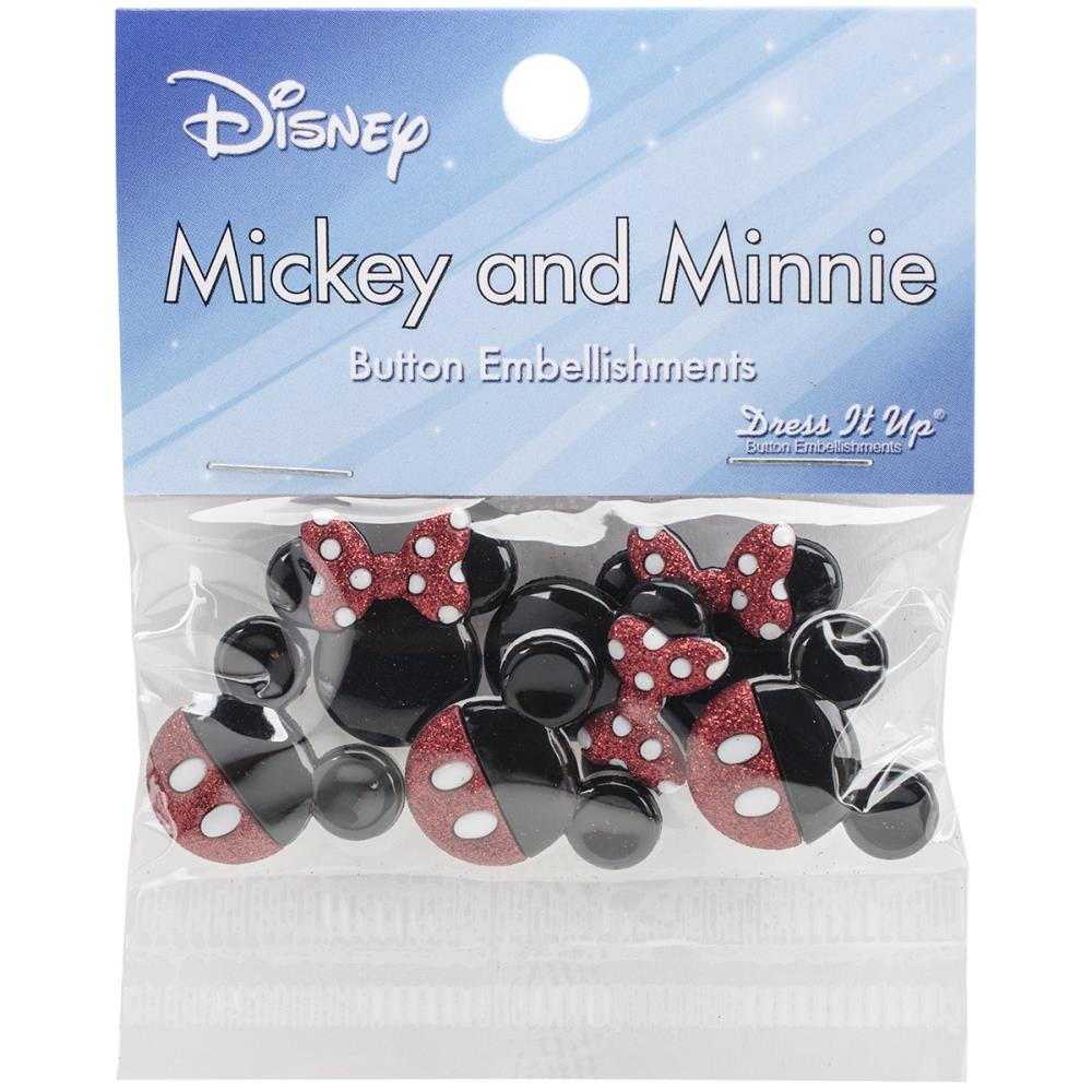 Декоративные пуговицы Disney Mickey & Minnie - Dress It Up Licensed Embellishments