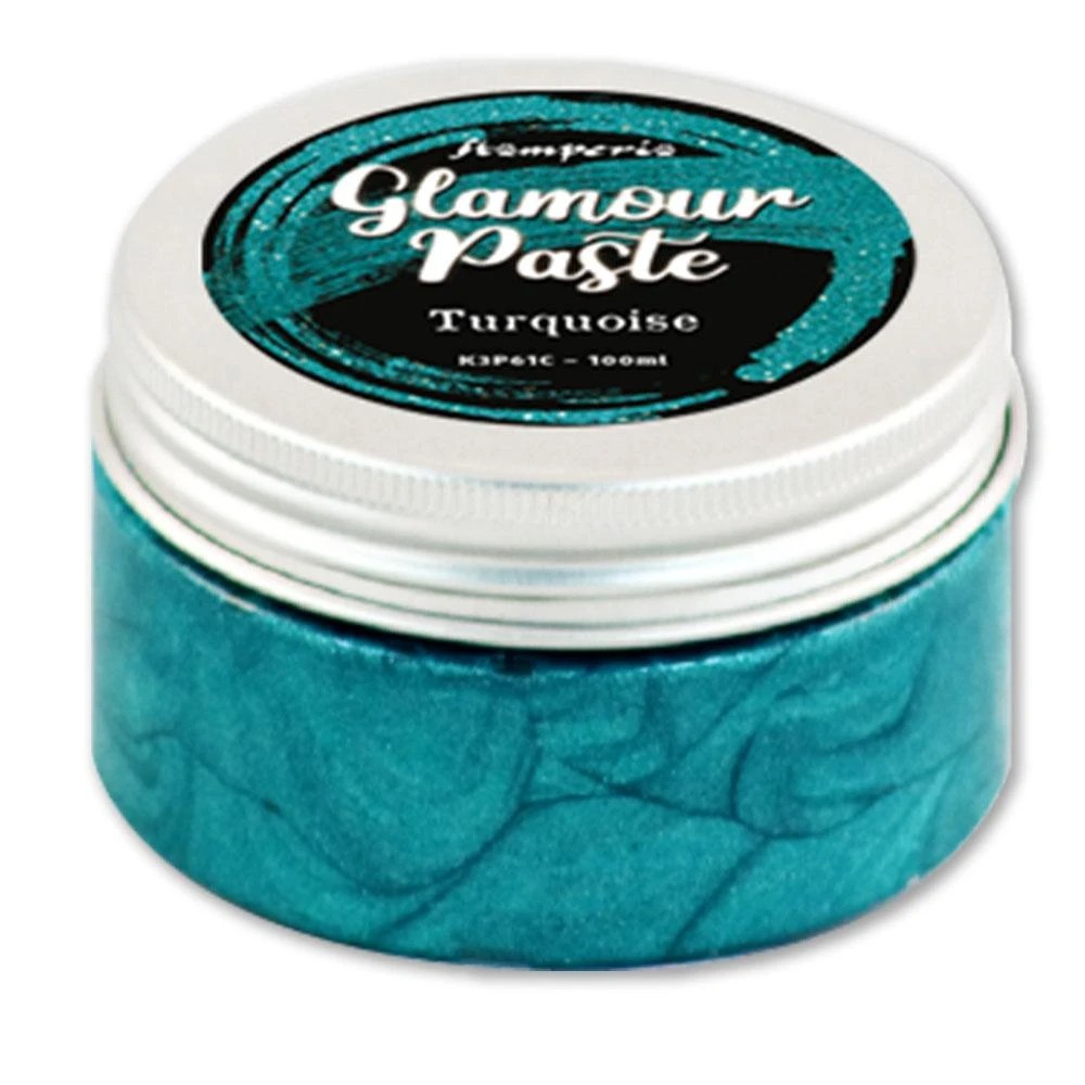 Текстурная паста - "Glamour Paste  - Turquoise" (Бирюзовый), 100 мл от Stamperia