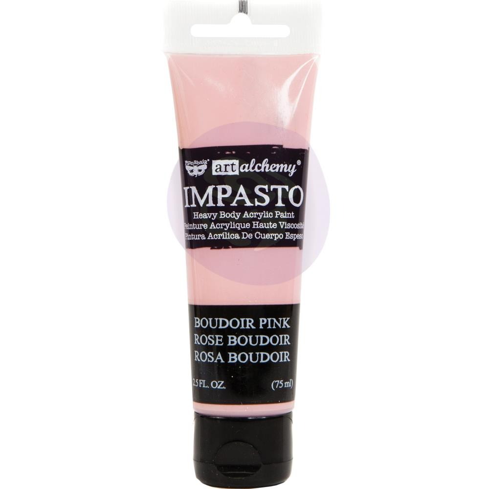 Краска "Impasto Paint" Finnabair Art Alchemy, 75 мл, цвет: Boudoir Pink (розовый будуар)
