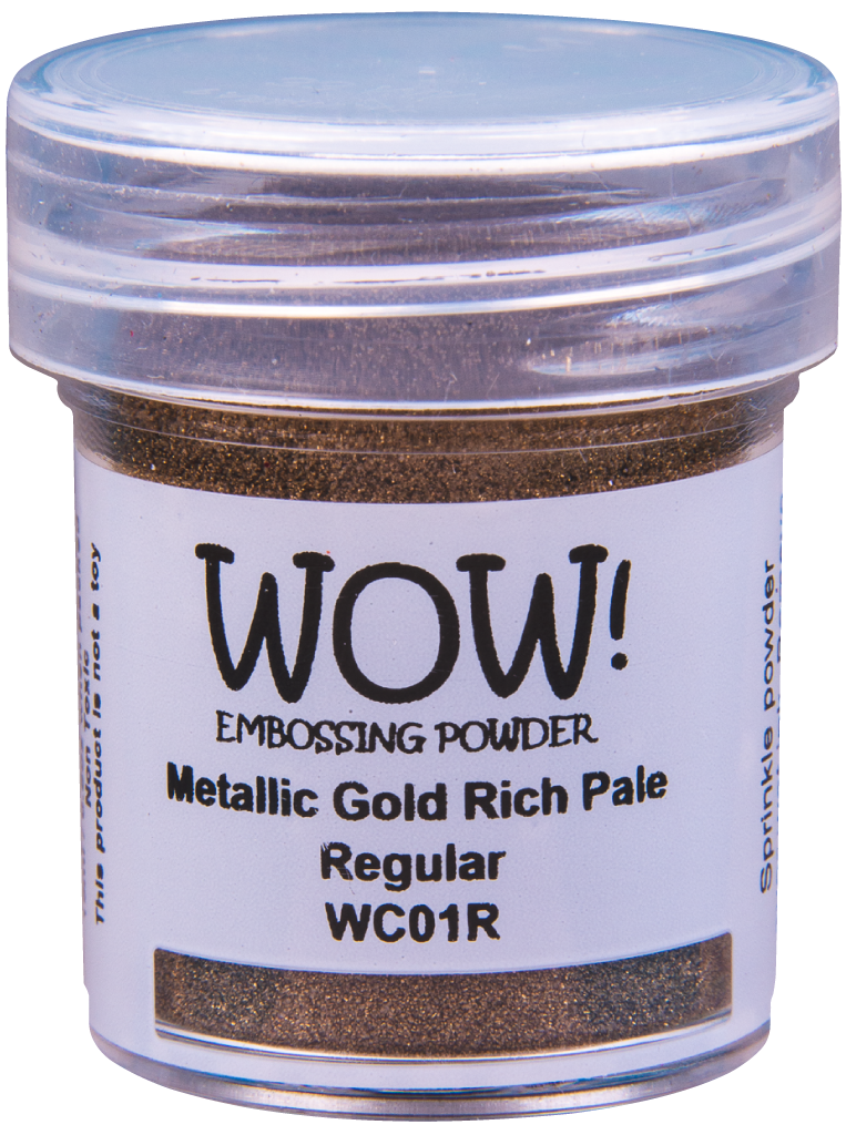 Металлизированная пудра для эмбоссинга "Gold Rich Pale - Regular" от WOW!,  бледно-золотой, размер обычный