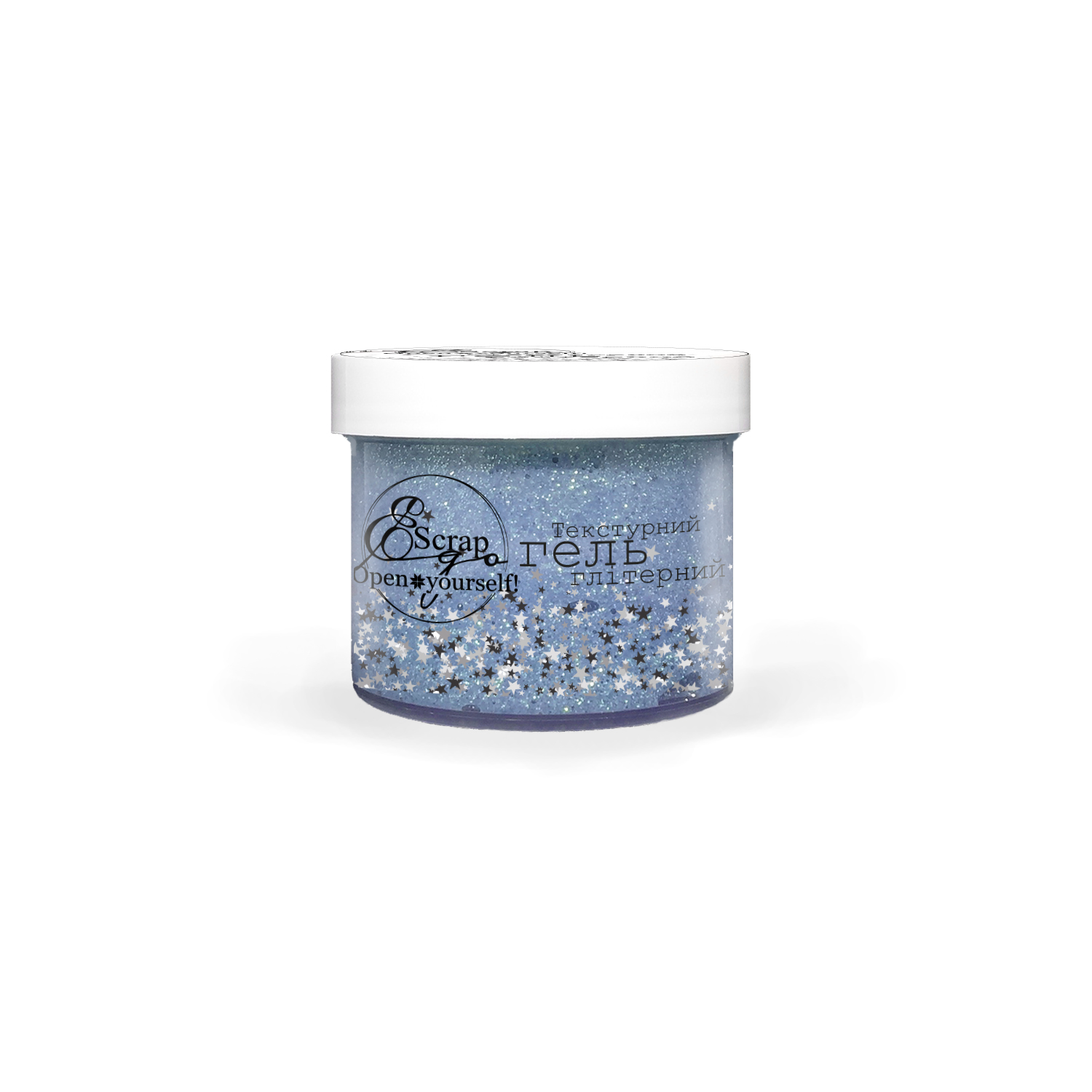 Текстурный глиттерный гель (100 ml) Ice blue, от ScrapEgo