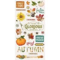 Набор чипборда на клеевой основе к коллекции "Autumn Splendor" от Simple Stories