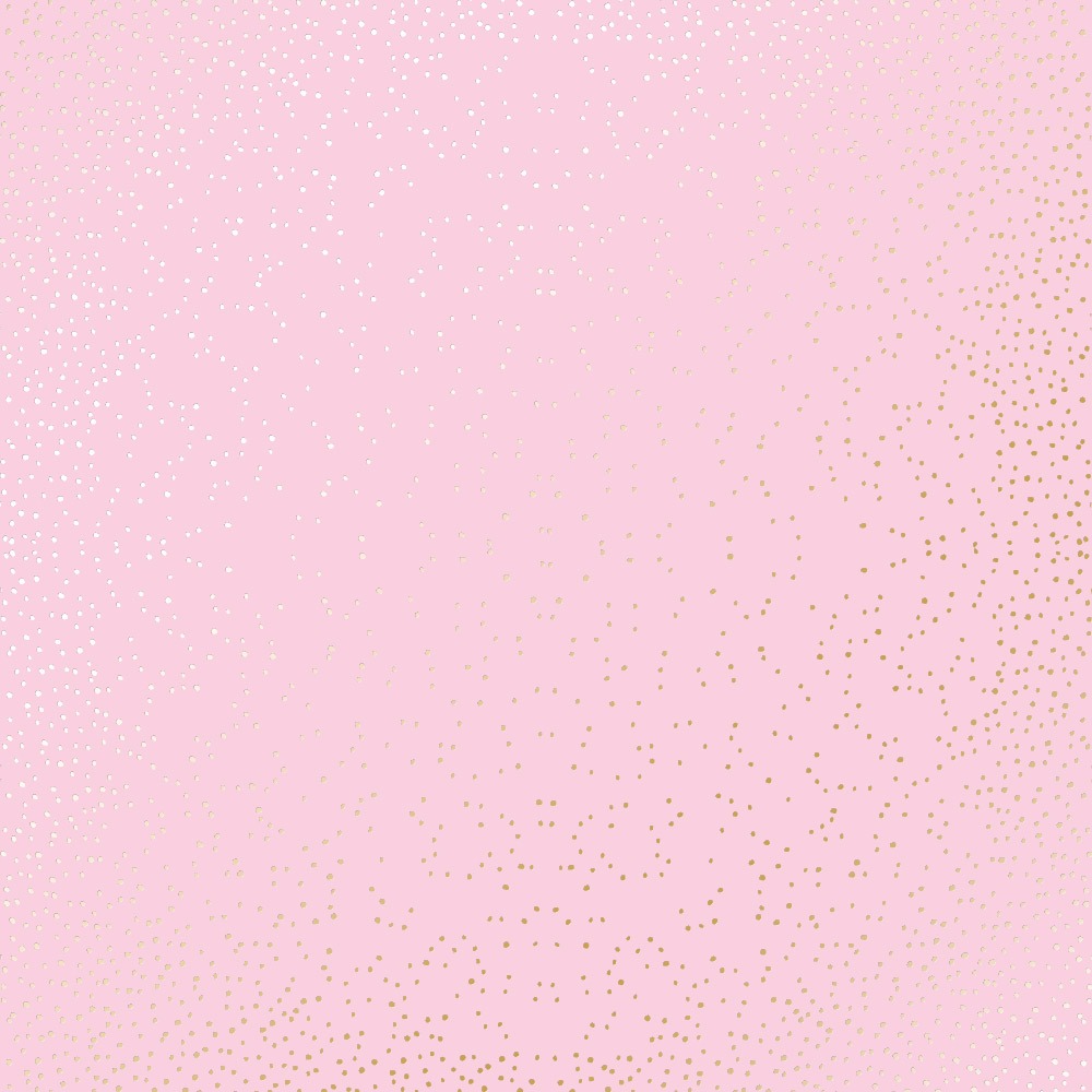 Лист односторонней бумаги с фольгированием Golden Mini Drops Pink от Фабрика Декору, 30,5 х 30,5 см