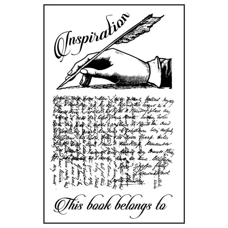 Штамп на резиновой основе  7x11 см "INSPIRATION" к коллекции Calligraphy от Stamperia, WTKCC134