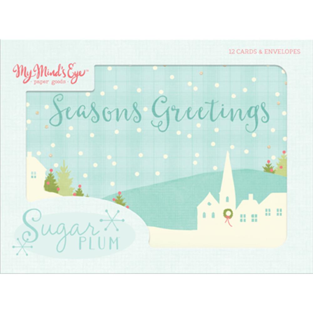 Набор открыток с конвертами Sugar Plum Christmas Cards  My Minds Eye
