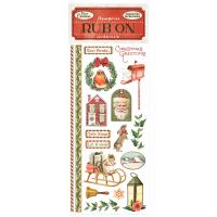 Натирки к коллекции ACLASSIC CHRISTMAS от Stamperia,10х21, DFLRB10