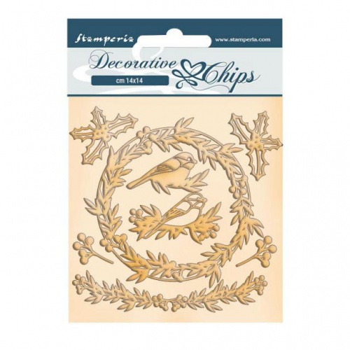 Чипборд Romantic Christmas ghirlande от Stamperia, 14X14 см, SCB101