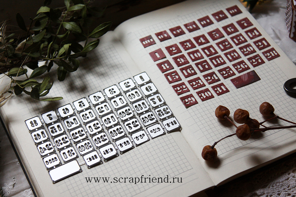 Набор ножей для вырубки Ежедневник, Scrapfriend