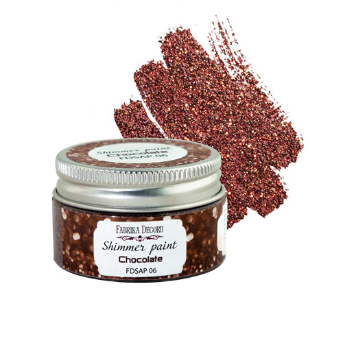 Краска с глиттером "Shimmer paint", цвет Шоколад