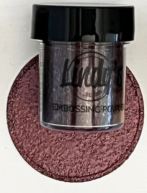 Пудра для эмбоссинга Gnome Berry Bordeaux с глиттером, от Lindy's Stamp Gang
