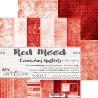 1/4 набора двусторонней бумаги  RED MOOD 20,3x20,3 см, 190 гр, 6 л., от Craft O'Clock