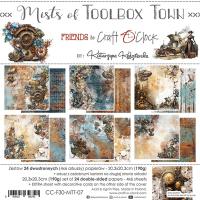 1/4 набора двусторонней бумаги MISTS OF TOOLBOX TOWN, 6 листов, 20,3x20,3cm, 190 гр./кв.м, от Craft O'Clock