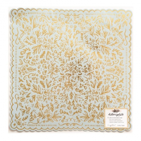 Кардсток с золотым фольгированием Marigold от Crate Paper, 30,5х30,5