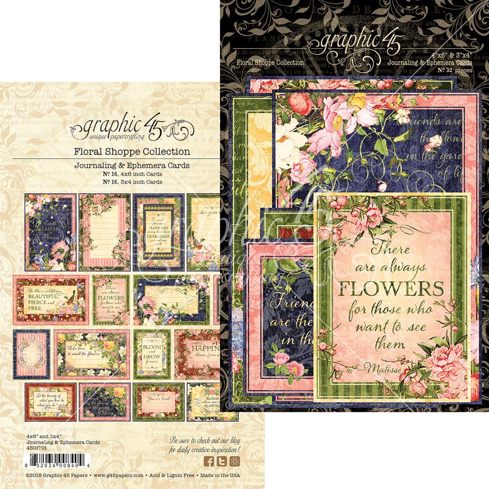 Набор карточек к коллекции "Floral Shoppe", 32 шт от Graphic 45