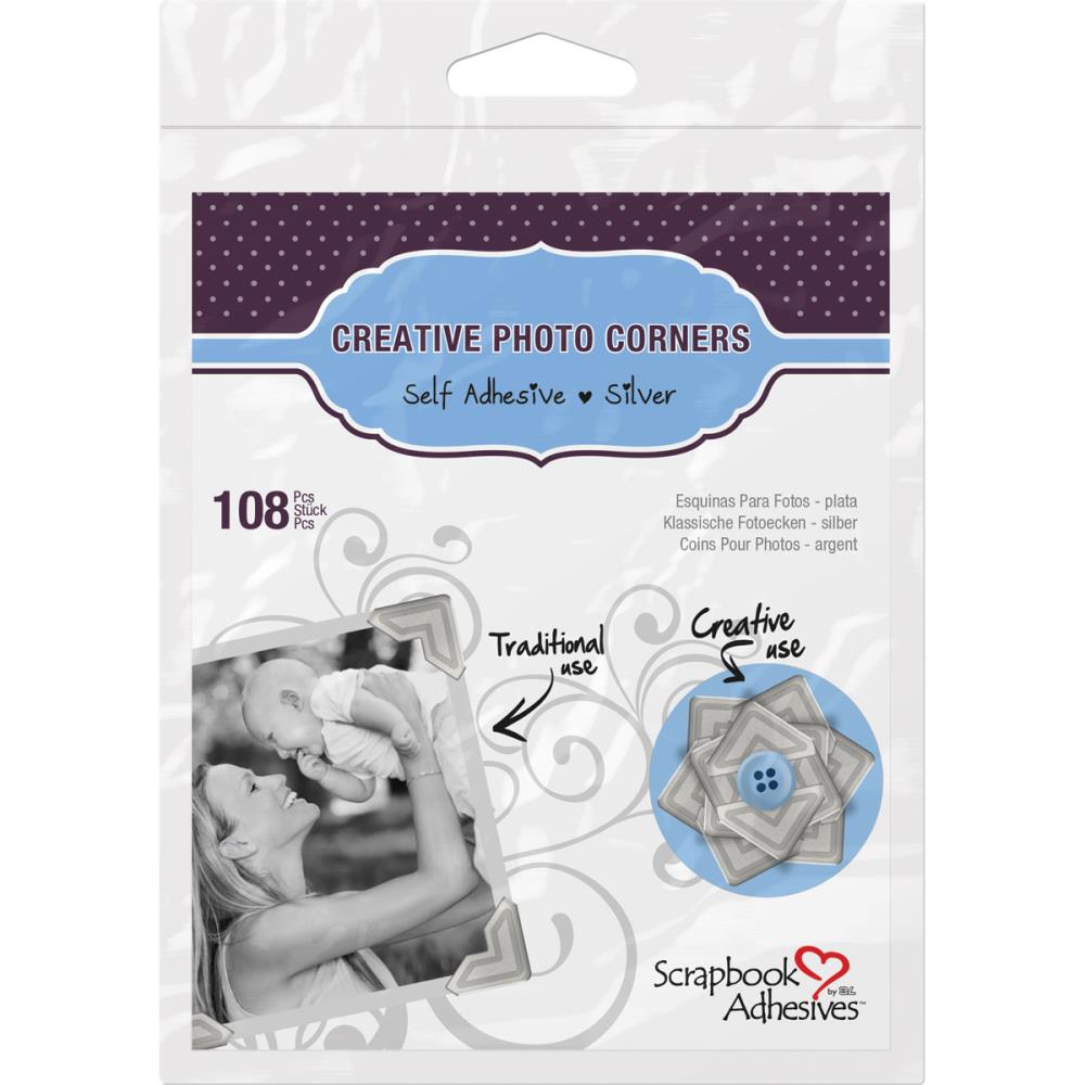 Уголки для фотографий Scrapbook Adhesives Silver