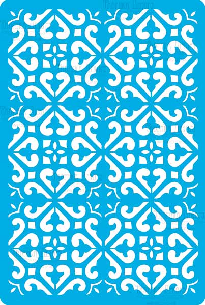 Трафарет многоразовый 15x20см Византийский фоновый стиль мини #319, от Fabrika Decoru